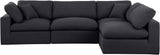 Comfy Modular Sectional Sofa - Versatile Linen Textured Design with Overstuffed Down Feather Cushions