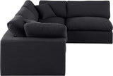 Comfy Modular Sectional Sofa - Versatile Linen Textured Design with Overstuffed Down Feather Cushions