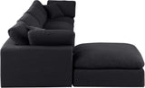 Comfy Modular Sectional Sofa in Durable Linen Fabric - Overstuffed Cushions for Ultimate Comfort