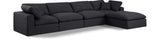Comfy Modular Sectional Sofa in Durable Linen Fabric - Overstuffed Cushions for Ultimate Comfort