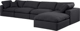 Comfy Modular Sectional Sofa in Durable Linen Fabric - Overstuffed Cushions for Ultimate Comfort