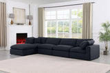 Comfy Modular Sectional Sofa in Durable Linen Fabric - Overstuffed Cushions for Ultimate Comfort