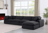Comfy Modular Sectional Sofa in Durable Linen Fabric - Overstuffed Cushions for Ultimate Comfort