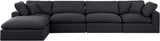 Comfy Modular Sectional Sofa in Durable Linen Fabric - Overstuffed Cushions for Ultimate Comfort