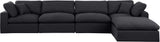 Comfy Modular Sectional Sofa in Durable Linen Fabric - Overstuffed Cushions for Ultimate Comfort