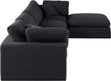 Comfy Modular Sectional Sofa in Durable Linen Fabric - Overstuffed Cushions for Ultimate Comfort