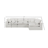 Comfy Modular Sectional Sofa - Versatile Linen Textured Design with Overstuffed Down Feather Cushions