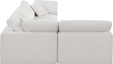 Comfy Modular Sectional Sofa - Versatile Linen Textured Design with Overstuffed Down Feather Cushions