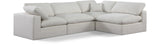 Comfy Modular Sectional Sofa - Versatile Linen Textured Design with Overstuffed Down Feather Cushions
