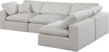 Comfy Modular Sectional Sofa - Versatile Linen Textured Design with Overstuffed Down Feather Cushions