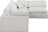 Comfy Modular Sectional Sofa - Versatile Linen Textured Design with Overstuffed Down Feather Cushions