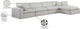 Comfy Modular Sectional Sofa in Durable Linen Fabric - Overstuffed Cushions for Ultimate Comfort