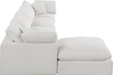 Comfy Modular Sectional Sofa in Durable Linen Fabric - Overstuffed Cushions for Ultimate Comfort