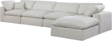 Comfy Modular Sectional Sofa in Durable Linen Fabric - Overstuffed Cushions for Ultimate Comfort
