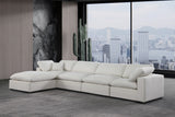 Comfy Modular Sectional Sofa in Durable Linen Fabric - Overstuffed Cushions for Ultimate Comfort