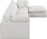 Comfy Modular Sectional Sofa in Durable Linen Fabric - Overstuffed Cushions for Ultimate Comfort