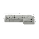 Comfy Modular Sectional Sofa - Versatile Linen Textured Design with Overstuffed Down Feather Cushions