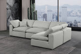 Comfy Modular Sectional Sofa - Versatile Linen Textured Design with Overstuffed Down Feather Cushions