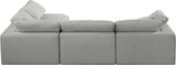 Comfy Modular Sectional Sofa - Versatile Linen Textured Design with Overstuffed Down Feather Cushions