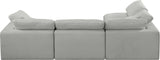 Comfy Modular Sectional Sofa - Versatile Linen Textured Design with Overstuffed Down Feather Cushions