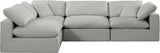 Comfy Modular Sectional Sofa - Versatile Linen Textured Design with Overstuffed Down Feather Cushions