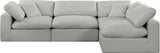 Comfy Modular Sectional Sofa - Versatile Linen Textured Design with Overstuffed Down Feather Cushions