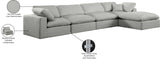Comfy Modular Sectional Sofa in Durable Linen Fabric - Overstuffed Cushions for Ultimate Comfort