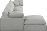 Comfy Modular Sectional Sofa in Durable Linen Fabric - Overstuffed Cushions for Ultimate Comfort