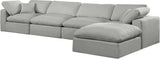 Comfy Modular Sectional Sofa in Durable Linen Fabric - Overstuffed Cushions for Ultimate Comfort