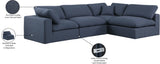 Comfy Modular Sectional Sofa - Versatile Linen Textured Design with Overstuffed Down Feather Cushions