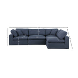 Comfy Modular Sectional Sofa - Versatile Linen Textured Design with Overstuffed Down Feather Cushions