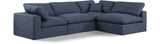 Comfy Modular Sectional Sofa - Versatile Linen Textured Design with Overstuffed Down Feather Cushions
