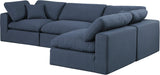 Comfy Modular Sectional Sofa - Versatile Linen Textured Design with Overstuffed Down Feather Cushions