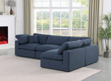 Comfy Modular Sectional Sofa - Versatile Linen Textured Design with Overstuffed Down Feather Cushions