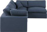 Comfy Modular Sectional Sofa - Versatile Linen Textured Design with Overstuffed Down Feather Cushions