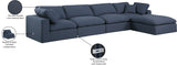 Comfy Modular Sectional Sofa in Durable Linen Fabric - Overstuffed Cushions for Ultimate Comfort