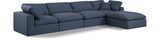Comfy Modular Sectional Sofa in Durable Linen Fabric - Overstuffed Cushions for Ultimate Comfort