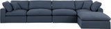 Comfy Modular Sectional Sofa in Durable Linen Fabric - Overstuffed Cushions for Ultimate Comfort