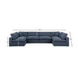 Comfy Modular Sectional - Versatile Contemporary Design with Plush Down Feather Cushions for Comfort