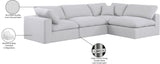 Comfy Modular Sectional Sofa - Versatile Linen Textured Design with Overstuffed Down Feather Cushions