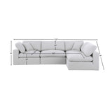 Comfy Modular Sectional Sofa - Versatile Linen Textured Design with Overstuffed Down Feather Cushions