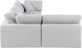 Comfy Modular Sectional Sofa - Versatile Linen Textured Design with Overstuffed Down Feather Cushions
