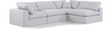 Comfy Modular Sectional Sofa - Versatile Linen Textured Design with Overstuffed Down Feather Cushions