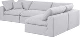 Comfy Modular Sectional Sofa - Versatile Linen Textured Design with Overstuffed Down Feather Cushions