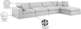 Comfy Modular Sectional Sofa in Durable Linen Fabric - Overstuffed Cushions for Ultimate Comfort