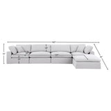 Comfy Modular Sectional Sofa in Durable Linen Fabric - Overstuffed Cushions for Ultimate Comfort