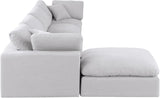 Comfy Modular Sectional Sofa in Durable Linen Fabric - Overstuffed Cushions for Ultimate Comfort