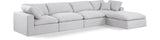 Comfy Modular Sectional Sofa in Durable Linen Fabric - Overstuffed Cushions for Ultimate Comfort