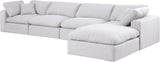Comfy Modular Sectional Sofa in Durable Linen Fabric - Overstuffed Cushions for Ultimate Comfort