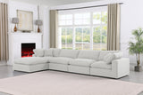 Comfy Modular Sectional Sofa in Durable Linen Fabric - Overstuffed Cushions for Ultimate Comfort